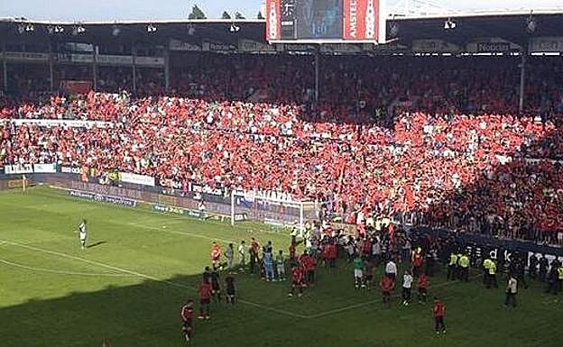 Imagen de una avalancha en El Sadar. 