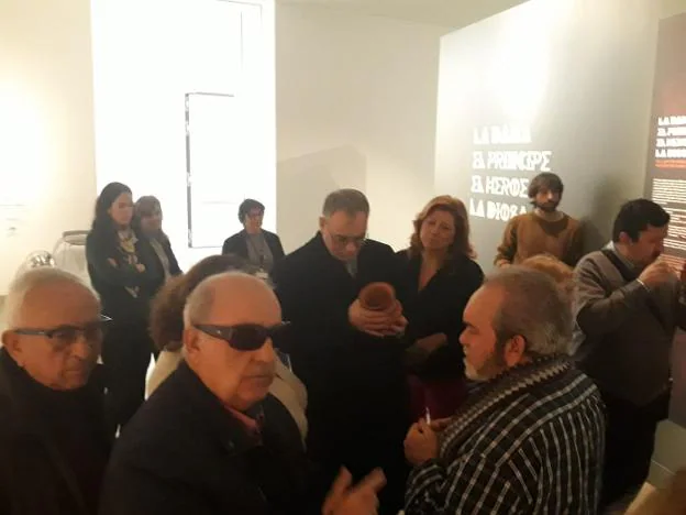 Visitantes del Museo Íbero ayer.