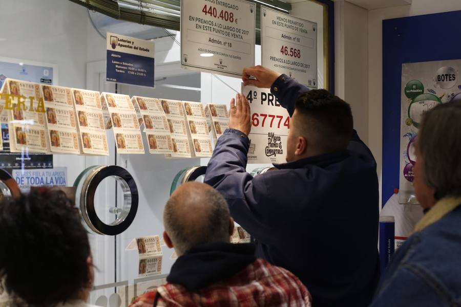 La administración de calle Arabial ha vendido dos décimos del cuarto premio