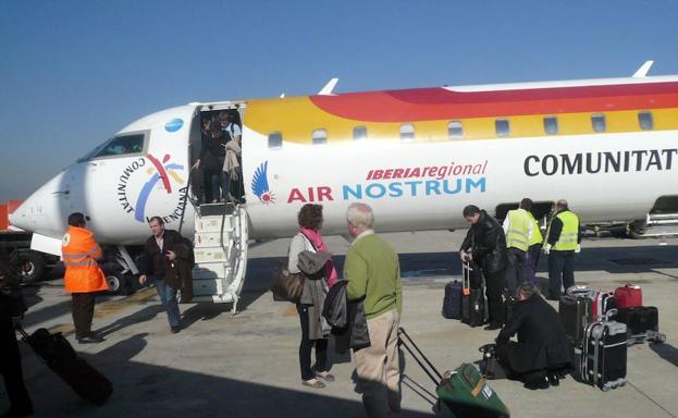 Avión de Air Nostrum de la conexión Granada-Madrid