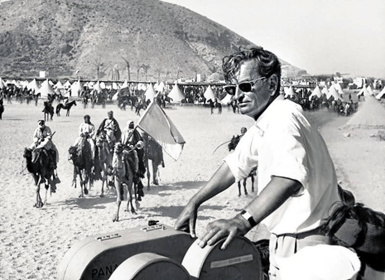 David Lean durante el rodaje de la producción angloamericana en Almería. 