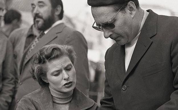 El director Roberto Rossellini y la actriz Ingrid Bergman, que dejó Hollywood para irse con él.