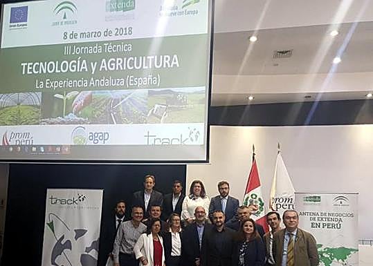 Imagen de archivo de la participación de empresas andaluzas en una feria de Perú a través del programa extenda.