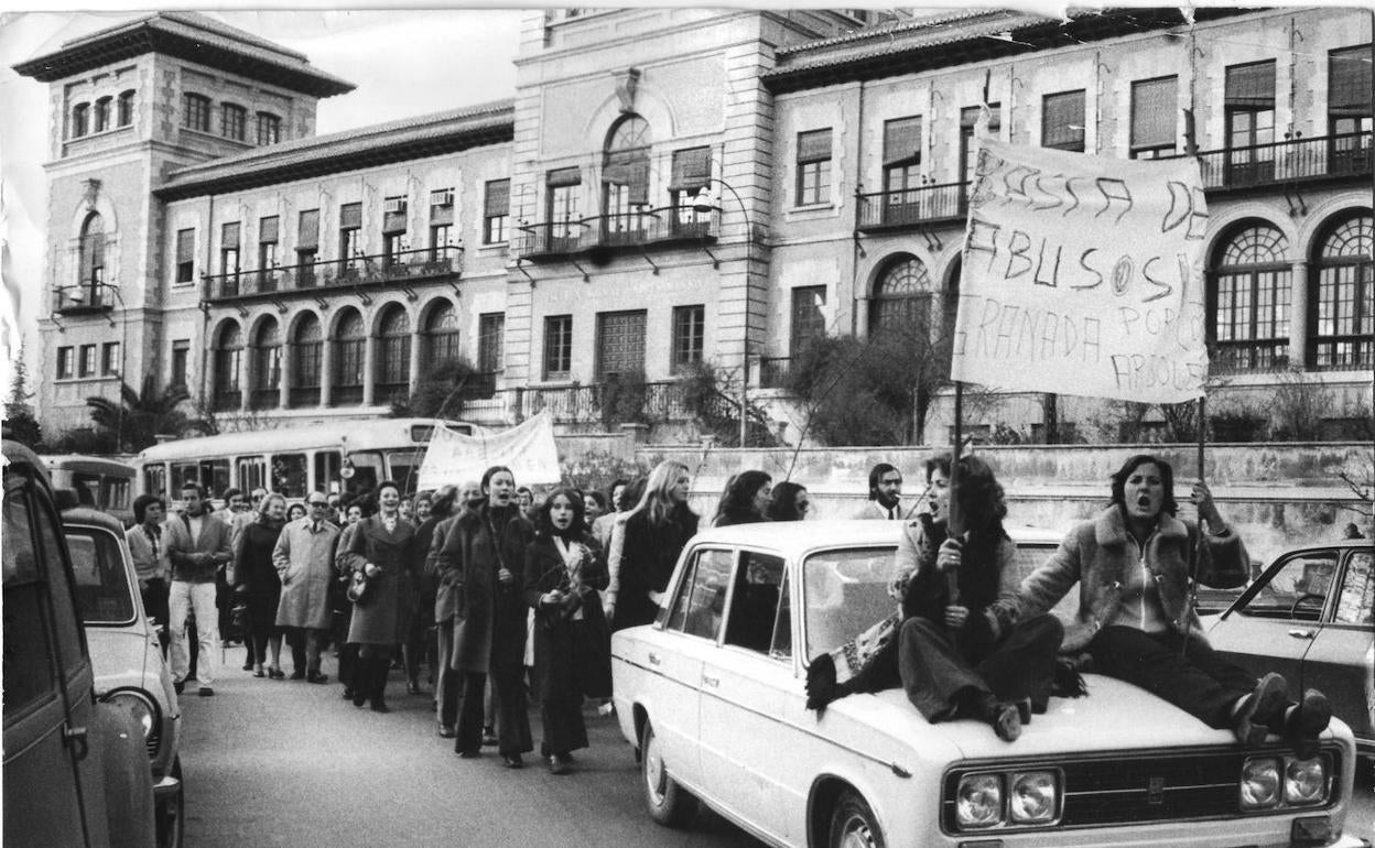 Protesta para salvar la alameda de Calvo Sotelo 