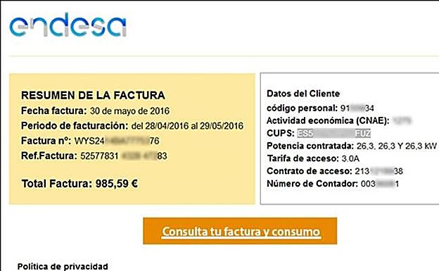La Policía Nacional alerta de la estafa sobre la factura de luz de Endesa que ha engañado a muchos