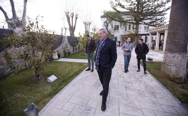 Francisco Álvarez de la Chica en el último encuentro que tuvo con la prensa como presidente. 