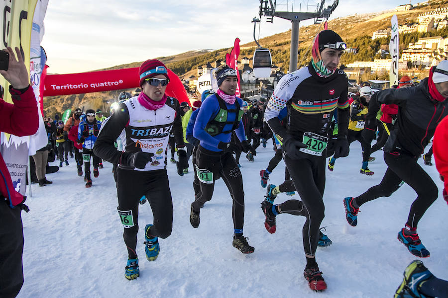 Jacob Gutiérrez arrasa en las cumbres de Sierra Nevada. El corredor de Dúrcal queda campeón de España de snow running por segundo año consecutivo y mejora su crono en catorce minutos