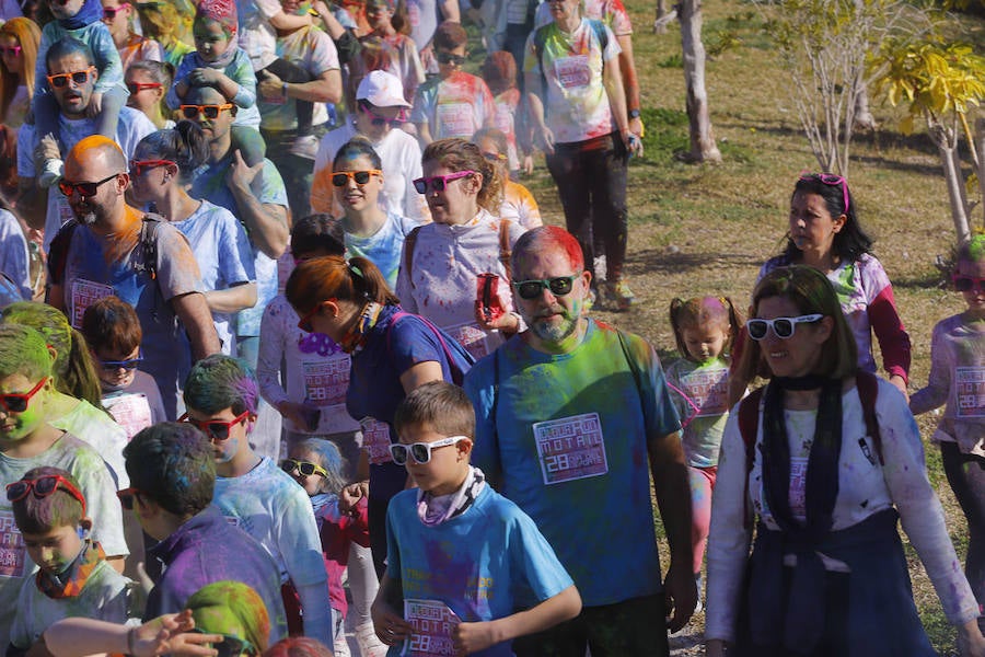 Han sido muchas las familias con niños que se han animado así a empezar el Día de Andalucía corriendo entre polvos de colores. En total, más de 4.000 personas