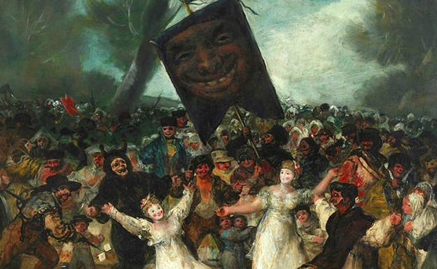 Detalle de 'El entierro de la sardina', Francisco de Goya, ca. 1814. Wikimedia Commons CC PD.