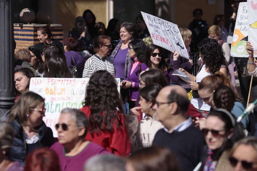 Hoy en la plaza de España se ha leído un manifiesto y la alcaldesa y concejales han citado textos de personalidades reconocidas 