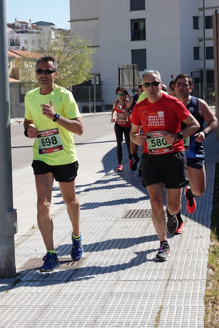 A algunos participantes parece que los 10 kilómetros del reccorido de la prueba de fondo de Loja se les hace leve a tenor de sus sonrisas y buen rollo. Otros en cambio parecen sufrir más o simplemente se concentran para disfrutar de la carrera.