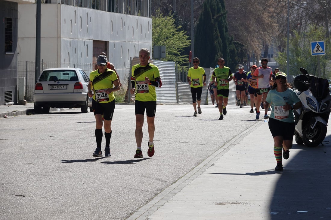 El reguero de atletas es amplio. Las piernas pesan en algunos momentos pero el objetivo de llegar a meta se mantiene. Si has participado en la carrera de fondo de Loja, prueba suerte a ver si te hemos retratado a lo largo del recorrido.