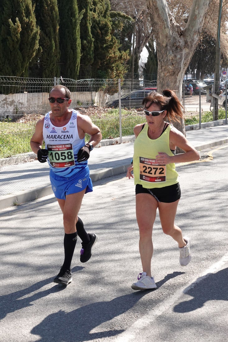 El reguero de atletas es amplio. Las piernas pesan en algunos momentos pero el objetivo de llegar a meta se mantiene. Si has participado en la carrera de fondo de Loja, prueba suerte a ver si te hemos retratado a lo largo del recorrido.