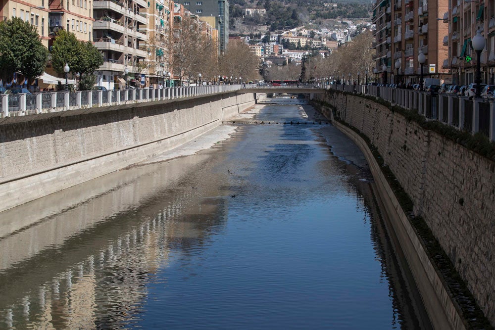 El Ayuntamiento de Granada ha invertido 145.000 euros en la limpieza del río, del que se han sacado veinte toneladas de basura, entre las que incluye bicicletas y colchones.