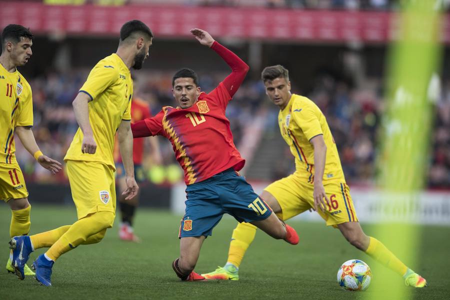 España sub 21 supera por la mínima a Rumanía en un amistoso disputado en el recinto del Zaidín a modo de preparación del Europeo de junio.