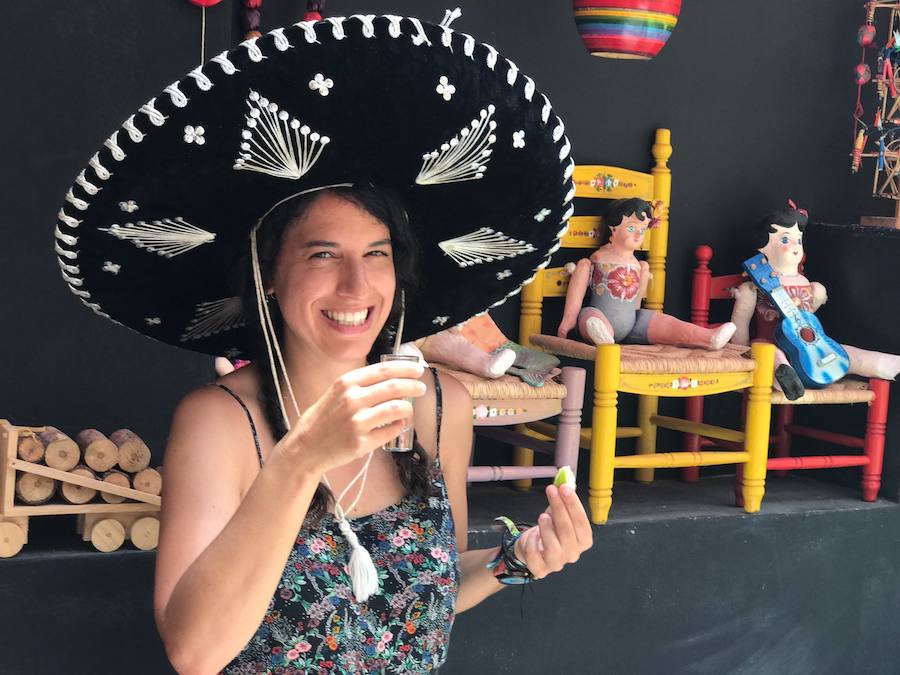 Un poco de tequila en México.