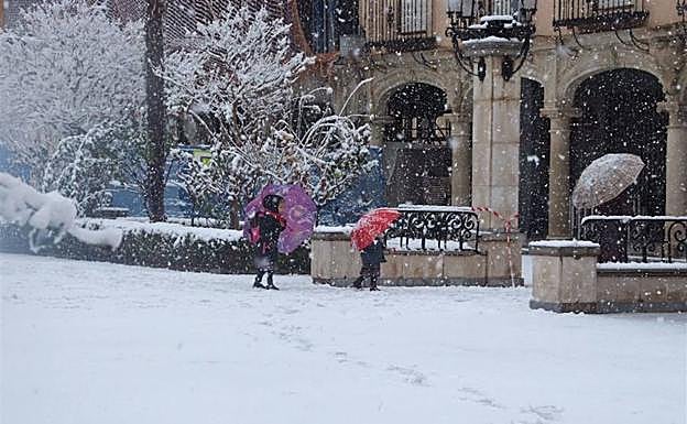 Imagen de archivo de una nevada sobre Guadix.