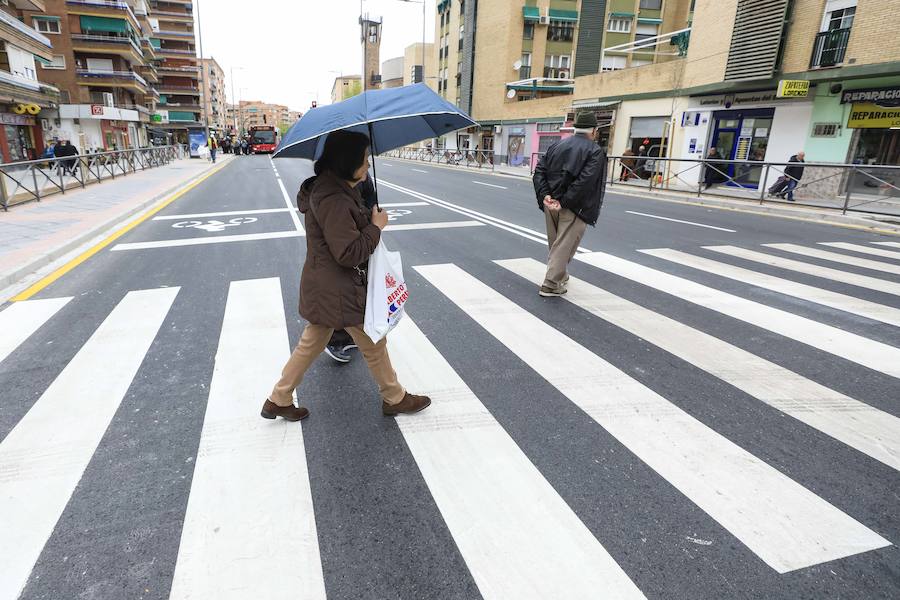 El tramo desde el puente de Zarabanda hasta la rotanda de la Circulación de la Encina luce tal y como prometió el Consistorio hace seis meses