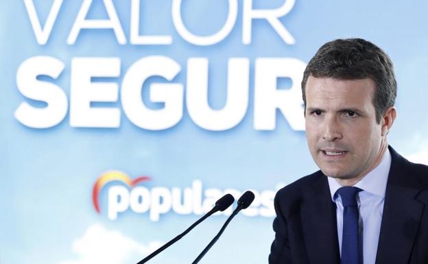 El presidente del PP, Pablo Casado.