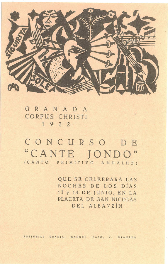 Cartel del concurso de Cante Jondo de 1922 