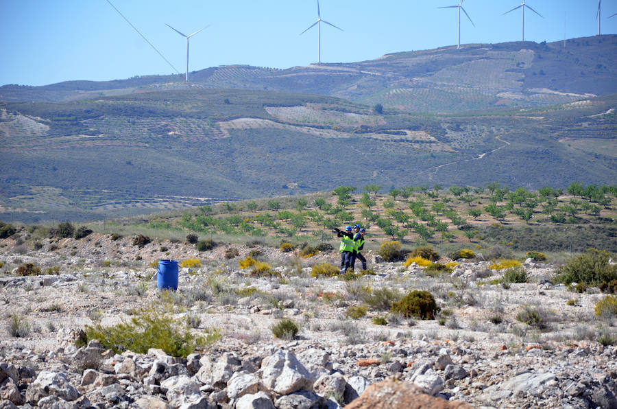 Durante toda una semana la empresa responsable de esta actuación intentó colocar las aspas a este coloso de la energía eólica, un prototipo cuyas palas son hechas en Granada