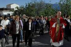 Soportújar celebra el Domingo de Ramos con misa y procesión desde la ermita de San Antón