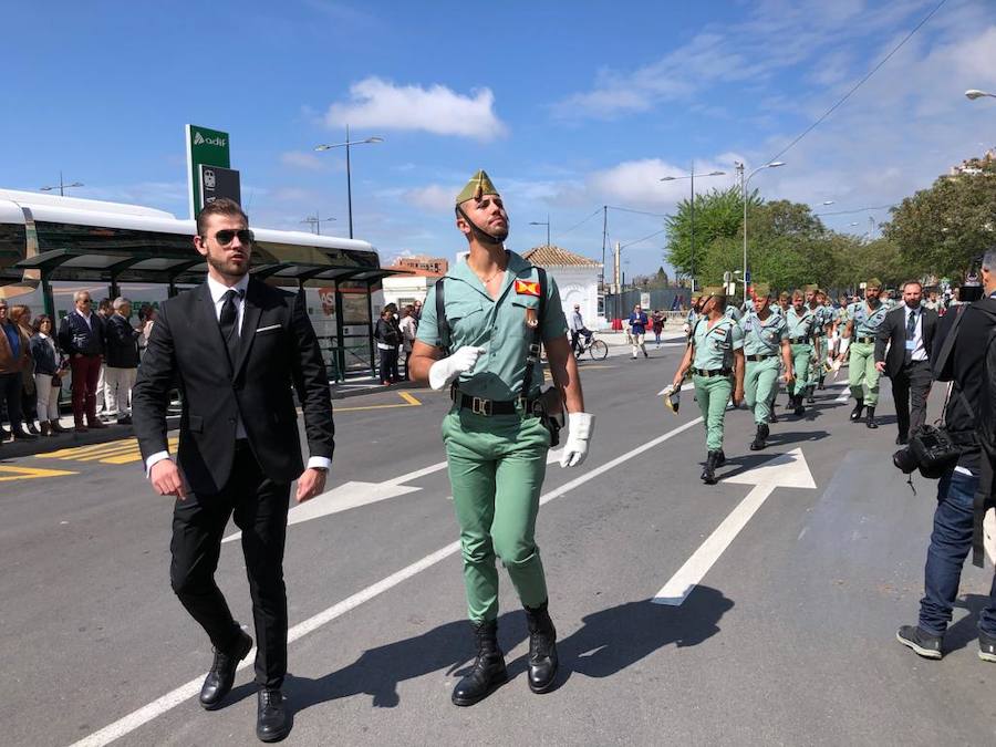 Los legionarios estarán esta tarde tras la cruz de guía de la cofradía de los Ferroviarios