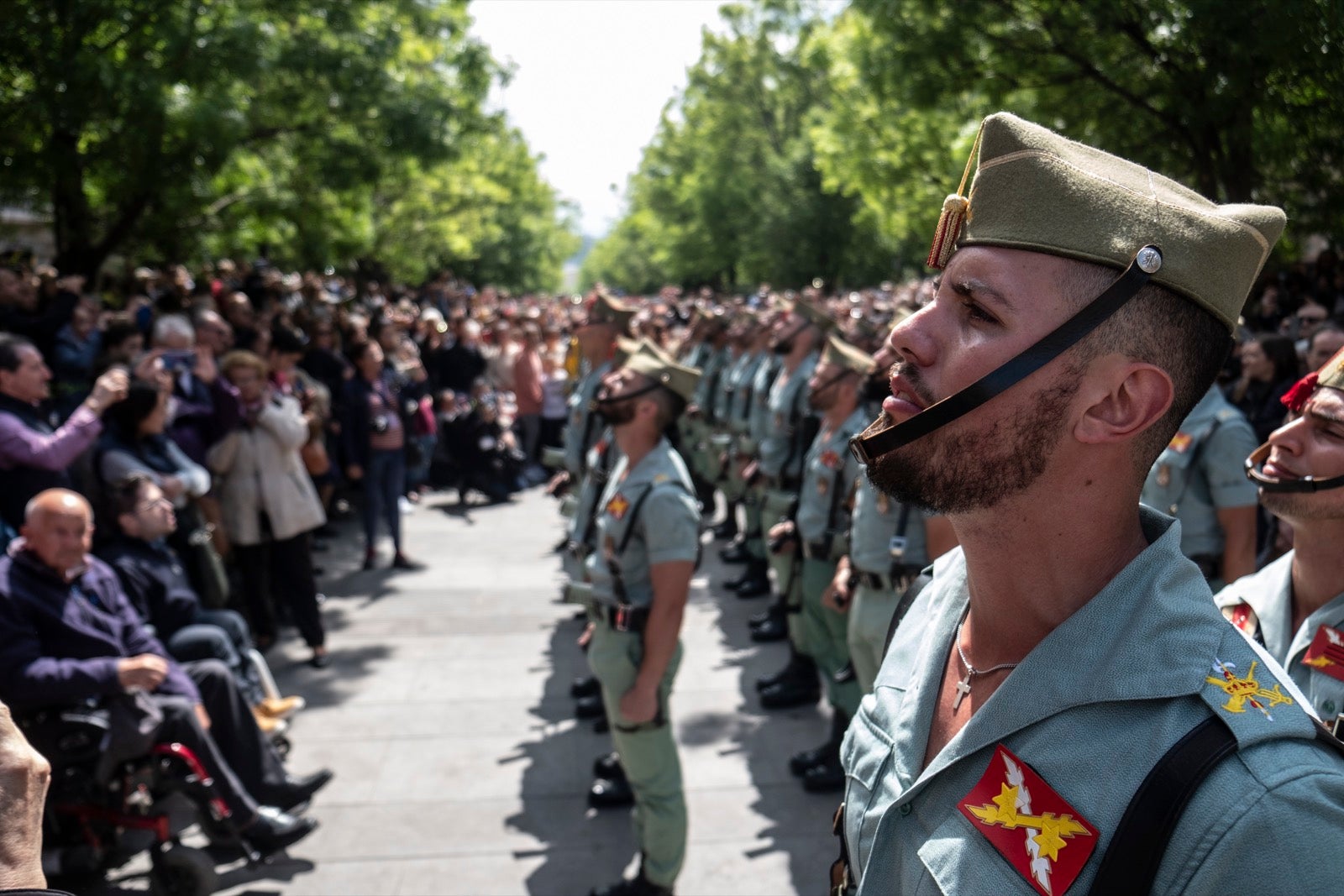 Los legionarios estarán esta tarde tras la cruz de guía de la cofradía de los Ferroviarios