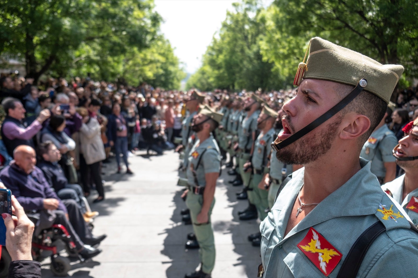 Los legionarios estarán esta tarde tras la cruz de guía de la cofradía de los Ferroviarios