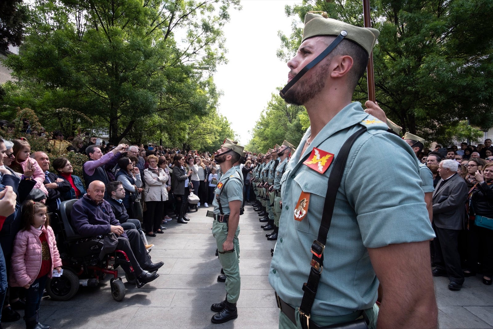 Los legionarios estarán esta tarde tras la cruz de guía de la cofradía de los Ferroviarios