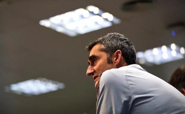 Ernesto Valverde, en la rueda de prensa previa al partido contra el Alavés.