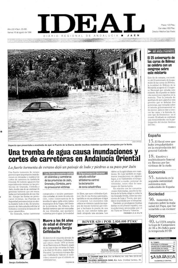 16 de agosto de 1996. Inundaciones en Puente de la Sierra.