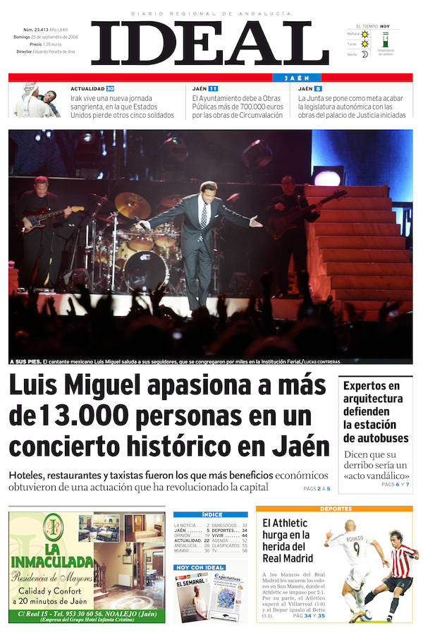 26 de septiembre de 2004. Concierto de Luis Miguel.