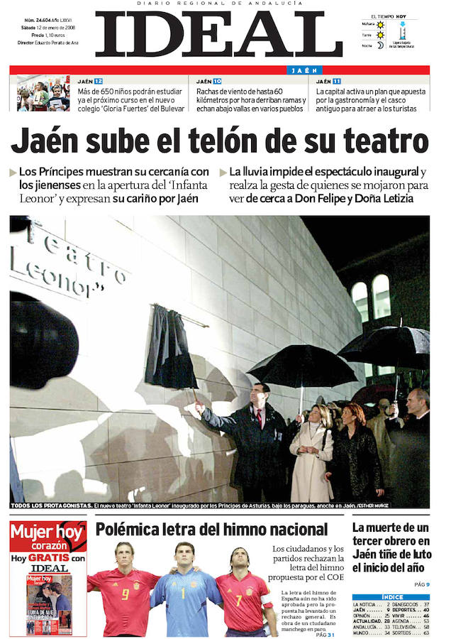 13 de noviembre de 2008. Inauguración Teatro de Jaén