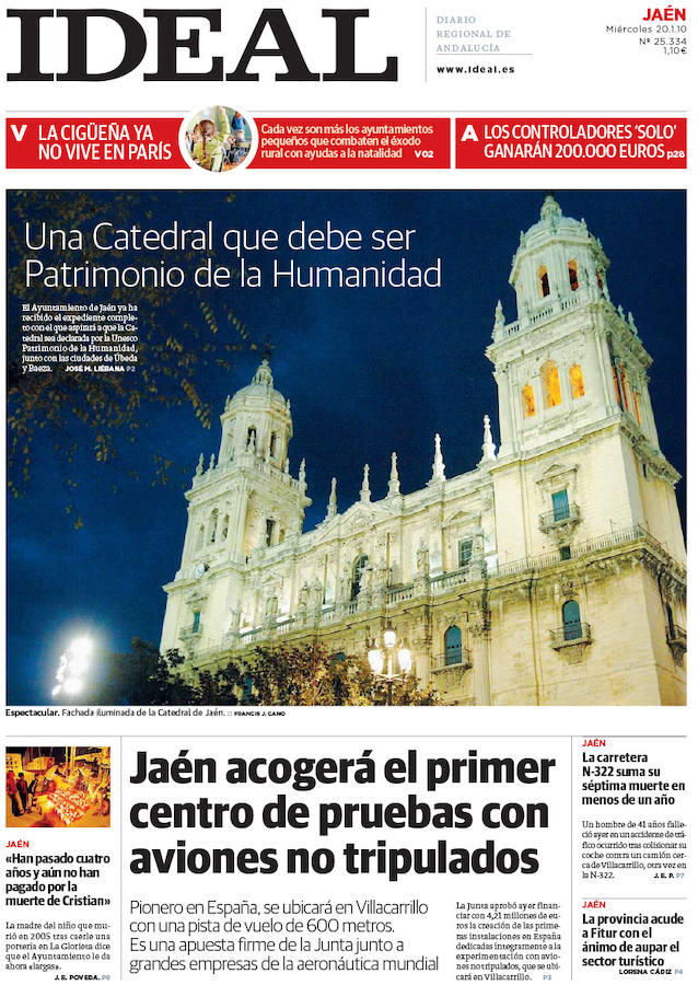 20 de enero 2010. Catedral de Jaén se presenta para ser Patrimonio de la Humanidad.