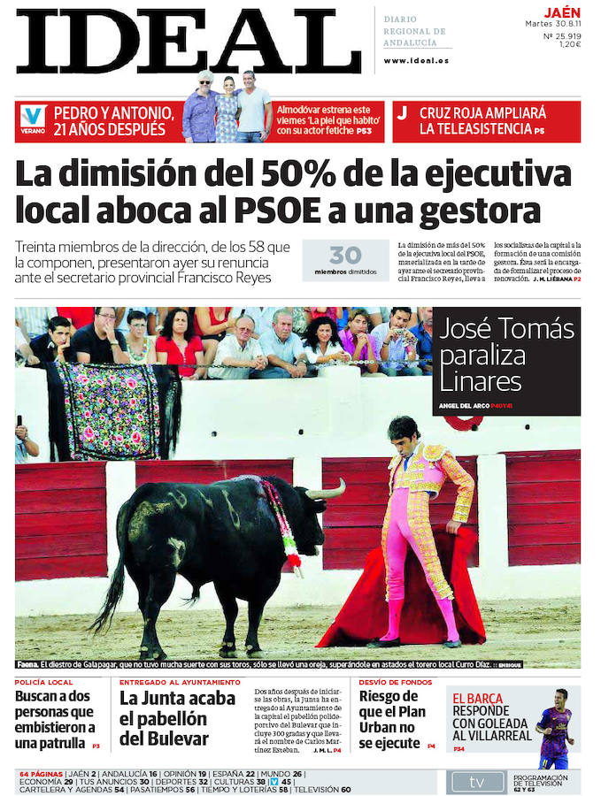 30 de agosto de 2011. José Tomás en Linares.
