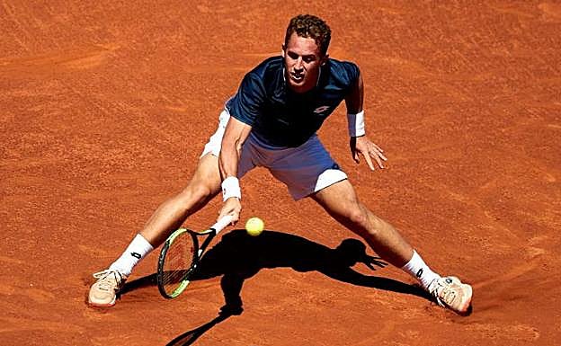 Roberto Carballés, durante el partido. 