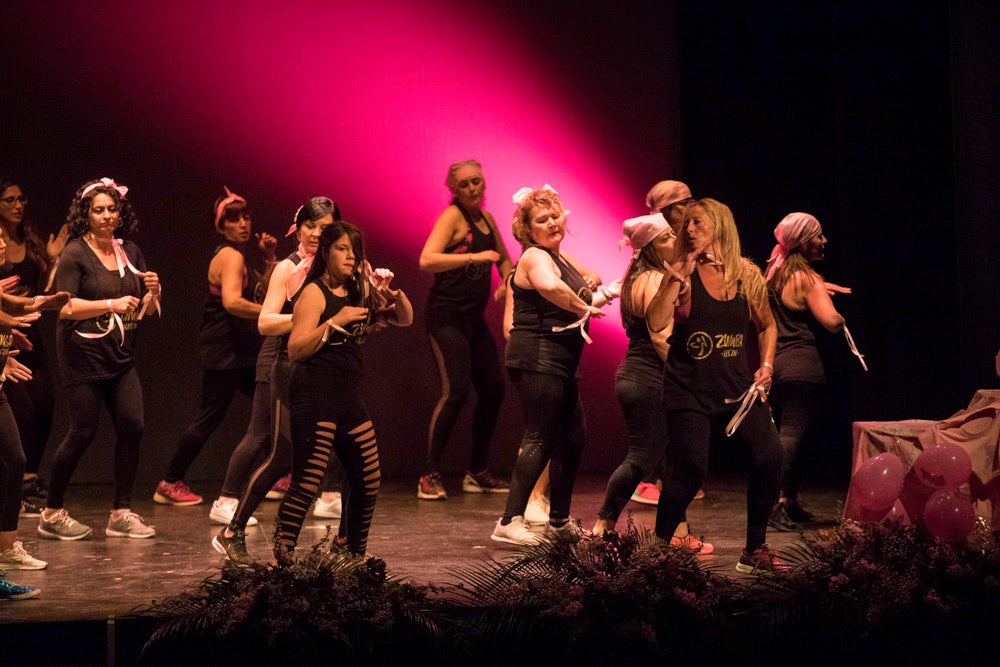 Con el silencio de la sala, en la pantalla se pudieron ver las imágenes de las modelos mostrando sus pechos o, mejor dicho, la falta de ellos en muchos casos. Son mujeres que han padecido cáncer de mama y que querían mostrarse así, al natural. Modelos veteranas, como Nani Aguilar, Antonia Rueda, Cristina Alonso, Conchi Ruiz, Elena Velayos, Lourdes Cabrera, Merce Garzón que se incorporaba este año; junto a la presidenta de AMAMA, Encarna Guerrero. Hubo un recuerdo para Mari Carmen Jiménez, que falleció recientemente.