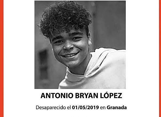 Antonio Bryan López, desaparecido en Granada.