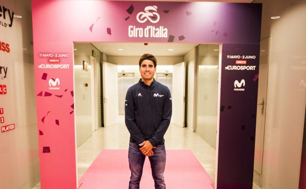 Mikel Landa, en la sede de Eurosport en el madrileño paseo de la Castellana