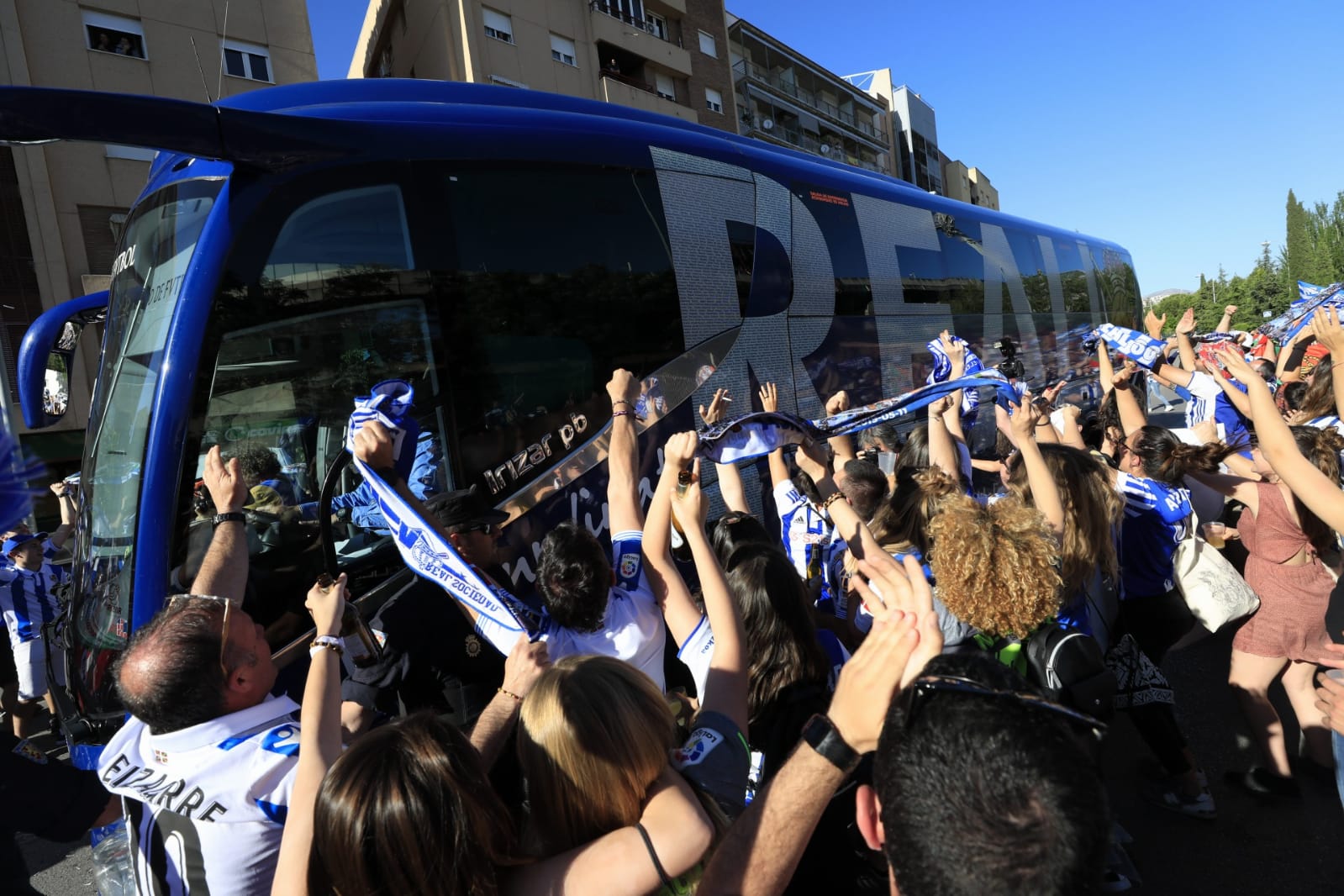 Este es el ambiente previo al encuentro entre el Atlético de Madrid y la Real Sociedad