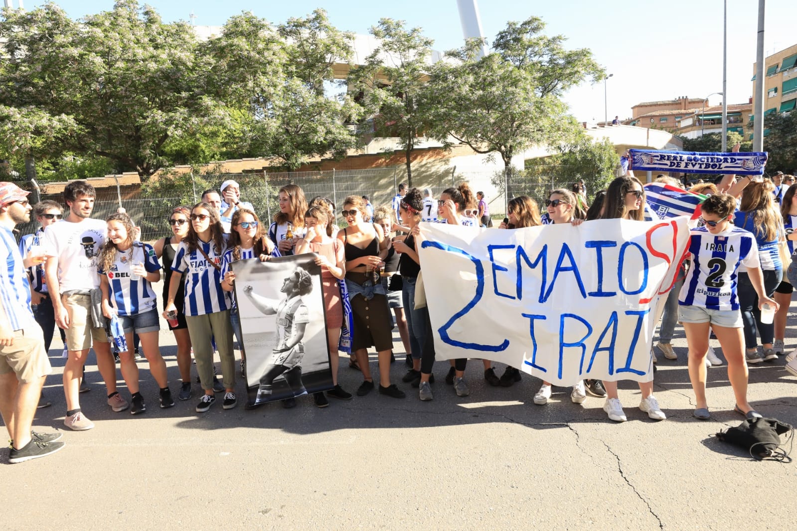 Este es el ambiente previo al encuentro entre el Atlético de Madrid y la Real Sociedad