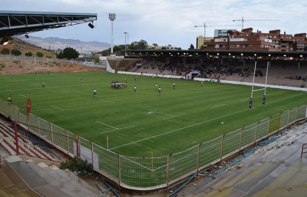 El Campo Municipal Juan Rojas, espacio rescatado para la práctica del rugby en Almería.