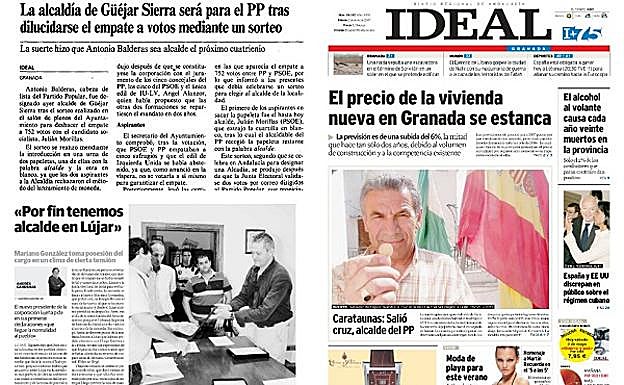Cobertura realizada por el periódico IDEAL de los distintos sorteos.