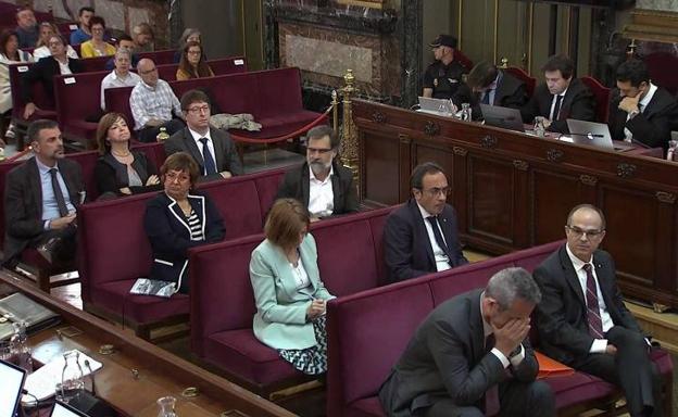 Los políticos catalanes que lideraron el 1-O están siendo juzgados en el Tribunal Supremo.