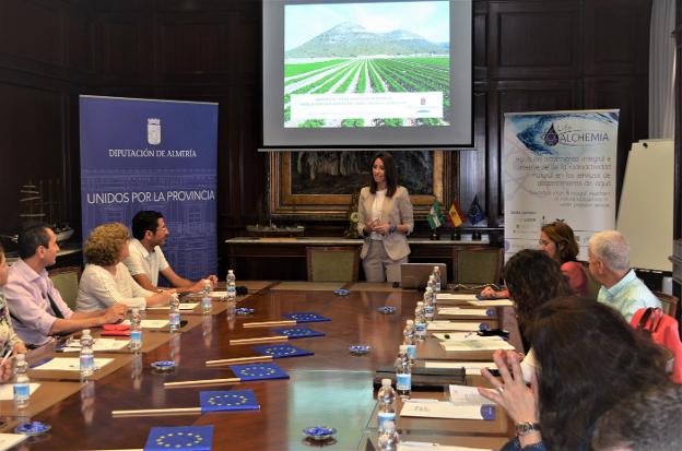 Carmen Belén López en la apertura de la jornada celebrada en la Diputación.