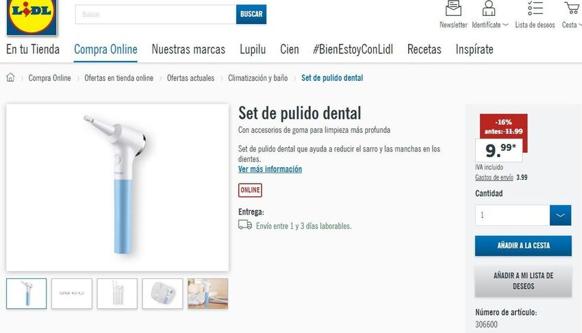 Alerta de los dentistas por el set de pulido de Lidl: "puede quemar los dientes"