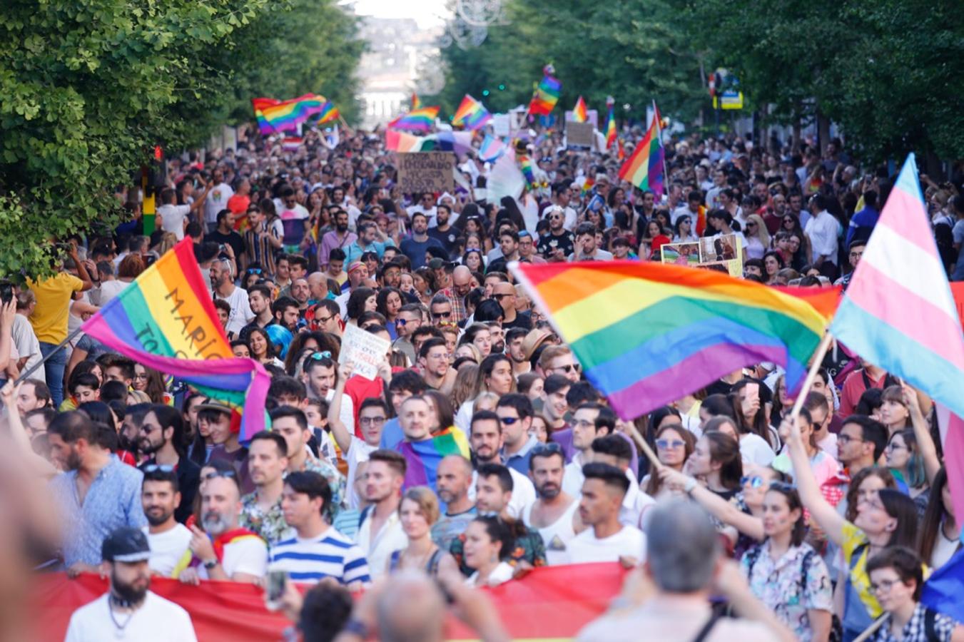 La demora en el corte del tráfico retrasa la celebración, pero más de mil personas recorren las calles para celebrar los derechos LGTBI