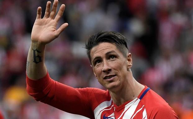 Fernando Torres, el día de su despedida del Atlético de Madrid.
