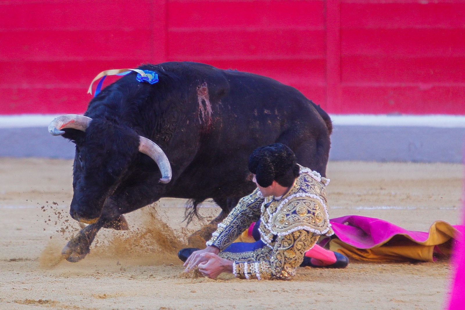 José Garrido salvó la tarde con una faena épica al cuarto, que le volteó de manera aparatosa y estuvo a punto de mandarlo a la enfermería